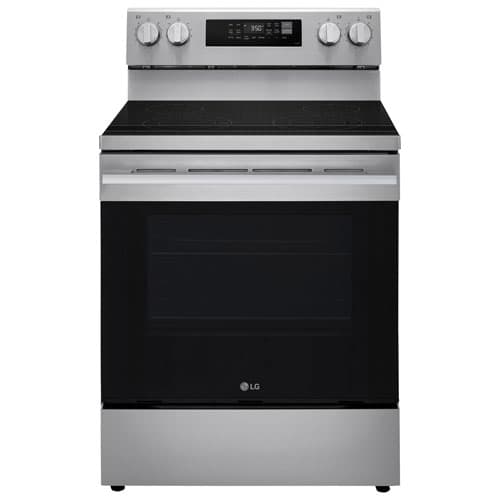 LG 30" 6.3 Cu. Ft. Smart Probake Convection Freestanding Electric Range with Air Fry (LREN6321YE) - Stainless Steel