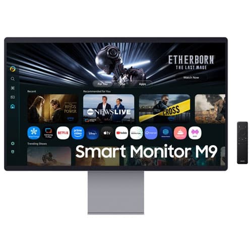 Open Box - Samsung M9 32" 4K Ultra HD 165Hz 0.03ms GTG OLED LED Smart Gaming Monitor (LS32FM900SNXZA) - Silver