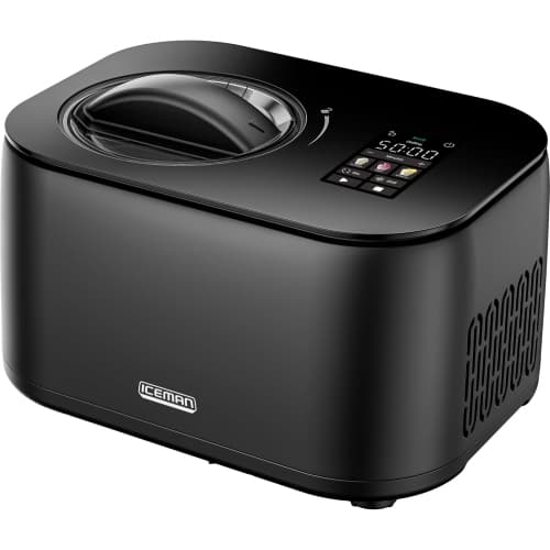 Ice Cream Maker, Italian Ice Maker and Frozen Yogurt Machine, Digital Display w/ 3 Presets, No Pre-Freezing for Froyo, Sorbet, Sherbet, Ice cream, 2 Pint Inserts Included
