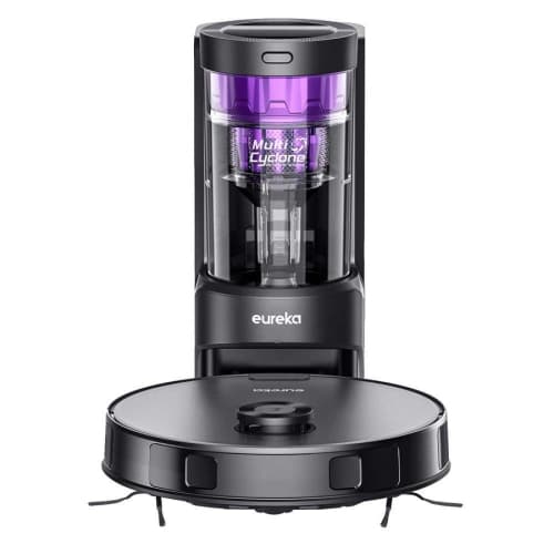Open Box - Eureka NER E10S Bagless Robot Vacuum & Mop for Multi-Surface with Self-Emptying Dock, Laser Mapping, Obstacle Avoidance, Mop Lift