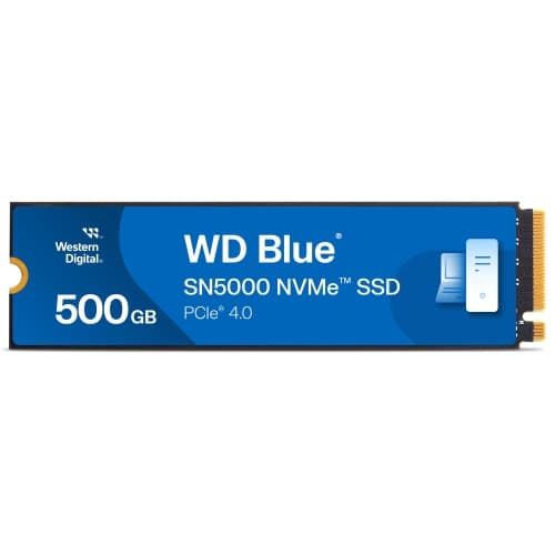 Western Digital 500GB WD Blue SN5000 NVMe SSD, PCIe Gen 4.0, up to 5,000 MB/s Read Speeds Internal Solid State Drive (SSD) WDS500G4B0E