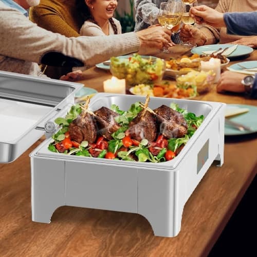 Touch Screen Electric Cooker 201 Stainless Steel 9L Electric Cooker 600W Silver