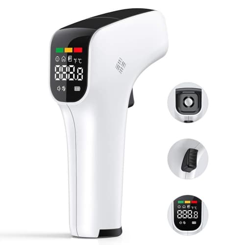 IMGadgets Infrared Thermometer Forehead & Ear for Baby, Adults & Kids, Health Canada Approved Non-Touch Digital Medical Fever Thermometer with Instant Accurate Readings LCD Display