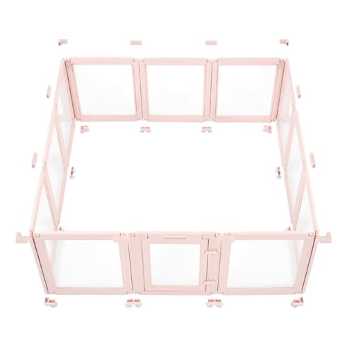 VEVOR 60x59x23 in Dog Whelping Box, Transparent Plastic Dog Whelping Pen for X-Large Sized Dogs, Waterproof Puppy Playpen with Windows & Door Lock,Durable Pet Dogs Cats Birth Kit