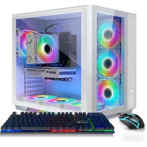 STGAubron Gaming PC Desktop Computer, Intel Core i7-10700KF up to 5.1G, GeForce RTX 3060 12G, 16GB DDR4, 1TB SSD, WiFi 6, BT 5.0, RGB Fan x 7, Windows 11 Home