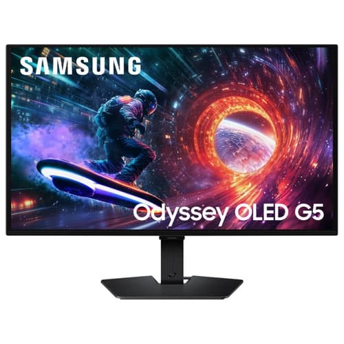 Open Box - Samsung Odyssey 27" QHD 180Hz 0.03ms GTG OLED G-Sync FreeSync Gaming Monitor (LS27FG502SNXZA) - Black
