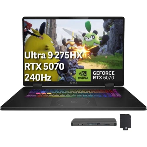 MSI Crosshair 18" 240Hz Gaming Laptop - Intel Core Ultra 9 275HX - 32GB DDR5 - 2TB SSD - NVIDIA RTX 5070 8GB - Windows 11 Pro - Black