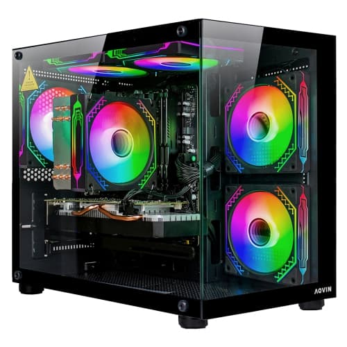 Gaming PC Desktop - AMD Ryzen 7 Processor | GeForce RTX 3050 GDDR6 | 16GB RAM | 512GB NVMe SSD | Windows 11 Pro - Refurbished (Excellent)