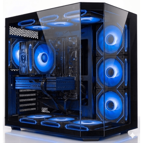 Gaming PC Desktop Tower ~ GeForce RTX 5070 12GB GDDR7 ~ AMD Ryzen 7 ~ 32GB RAM ~ 2TB NVMe SSD ~ WiFi ~ Windows 11 Pro - AQVIN Ignite