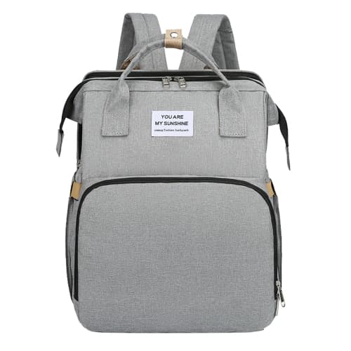 Maternity Baby Changing Bags - Diaper Bag Backpack-Large Capacity- Light gray