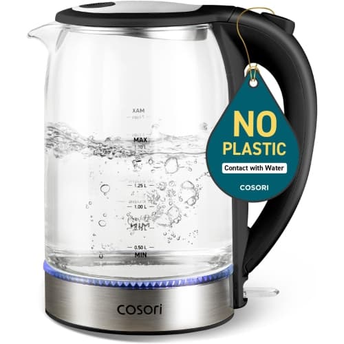 COSORI Electric Kettle, No Plastic Filter & Spout, 1.7 L Tea Kettle & Hot Water Boiler