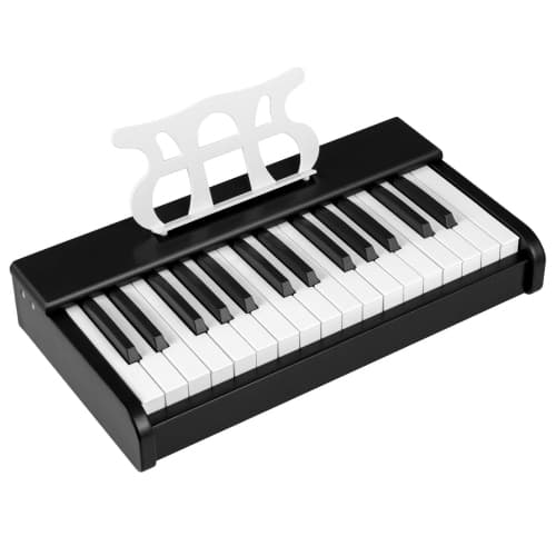 Costway 30 Keys Kids Piano Keyboard with Removable Music Stand, One-key Start Function Black/Pink/Red