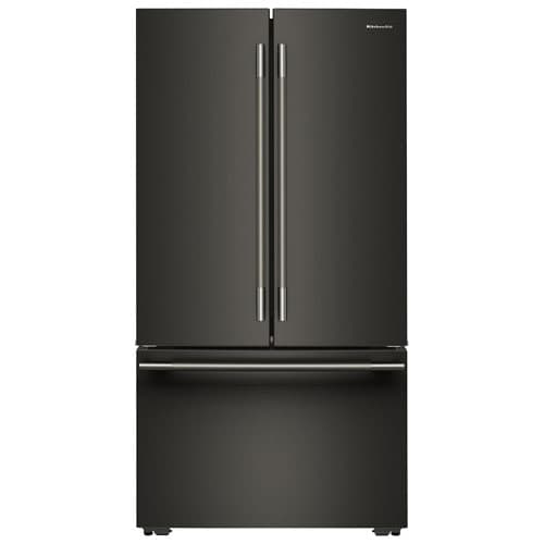 Kitchenaid 36" 24.8 Cu. Ft. French Door Refrigerator with Water Dispenser (KRFC336SBE) - Black Ore