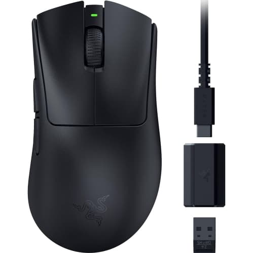 Razer DeathAdder V3 HyperSpeed Wireless Gaming Mouse – 55g Lightweight, 26K Sensor