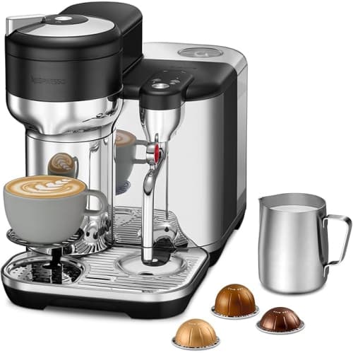 Nespresso Vertuo Creatista Single Serve Coffee and Espresso Machine by Breville, Black Truffle