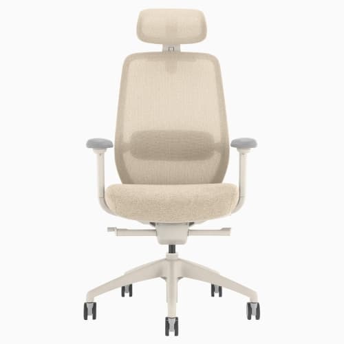 Desky CoilFlex Ergonomic Office Chair - Wheat / Headrest