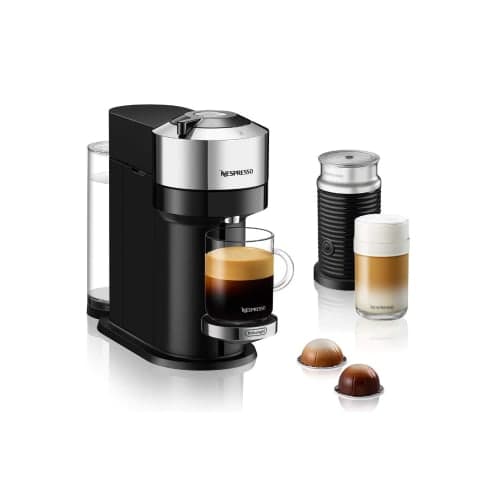 OPEN-BOX Nespresso Vertuo Next Deluxe Coffee & Espresso Machine by De'Longhi with Aeroccino- Black/Chrome