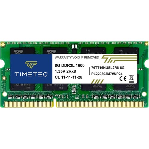 Laptop Notebook PC Computer Memory 8GB DDR3L / DDR3 1600MHz PC3L-12800 / PC3-12800 Non-ECC Unbuffered 1.35V / 1.5V CL11 2Rx8 Dual Rank 204 Pin SODIMM RAM