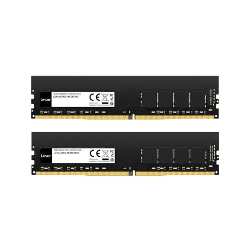 Lexar 32GB (2x16GB) DDR4 UDIMM RAM 3200MT/s CL22 288-Pin Desktop Memory, Black, New in Bulk Pack