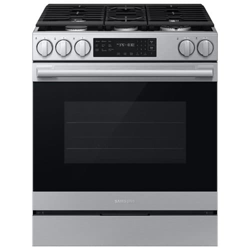 Samsung 30" 6.0 Cu. Ft. True Convection 5-Burner Slide-In Gas Range (NSG80H60SRAA) - Stainless Steel