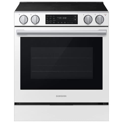 Samsung 30" 6.3 Cu. Ft. True Convention 5-Element Slide-In Electric Range (NSE80H63SWAC) - White