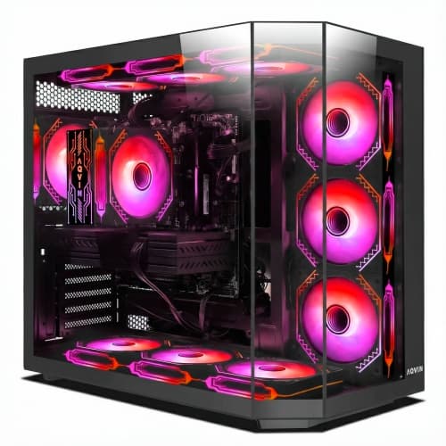 AQVIN Ignite Gaming Desktop PC (AMD Ryzen 7 8700F/32GB DDR5 RAM/1TB NVMe SSD/GeForce RTX 5060 8GB Video Card/Windows 11 Pro)