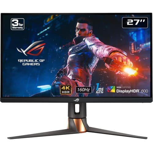 ASUS ROG Swift 27” 4K Gaming Monitor (PG27UQR) - UHD (3840 x2160), Fast IPS, 160Hz (Above 144Hz)