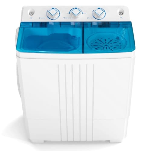 Costway Compact / Portable Washer with Sanitize Cycle and Turbo/Speed Wash - Blue & White