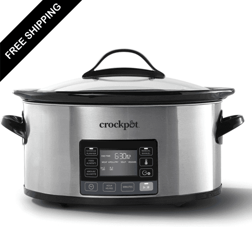 Slow Cooker with MyTime Adjusting Cook Cycle | 6-Quart Programmable Slow Cooker for 7+ People | 5.7 L | Stainless Steel