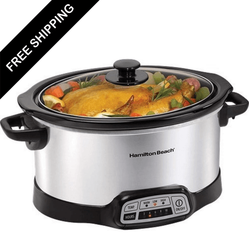 Programmable Slow Cooker, 6 Quart Capacity, Silver, Crock-Pot Smart-Pot