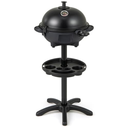 1200W Electric BBQ Grill for Indoor and Outdoor Use with 2-Zone Non-Stick Plate
