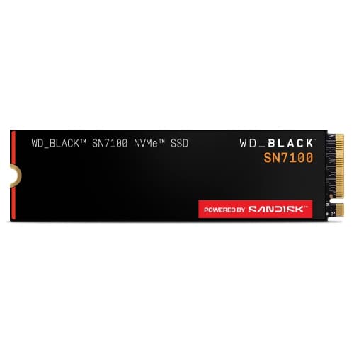 WD_Black SN7100 1TB NVMe SSD - Gen4 PCIe, M.2 2280, Up to 7,250 MB/s Read Speed, Up to 6,900 MB/s Write Speed, Next Gen TLC 3D NAND - WDS100T4X0E
