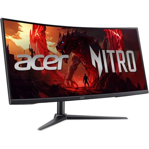 Open Box - Acer Nitro 34" UWQHD Curved AMD FreeSync Premium 240Hz 1ms VRB Gaming Monitor w/ 2 Years Warranty