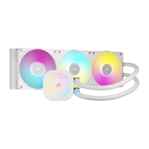 Corsair iCUE LINK Titan 360 RX RGB Liquid CPU Cooler – 360mm AIO, RX120 RGB Fans, White