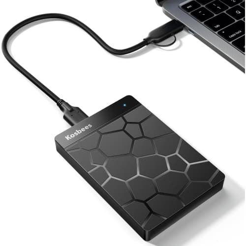 500GB Ultra Slim Portable External Hard Drive USB HDD for PC, Mac, PS4 & Xbox