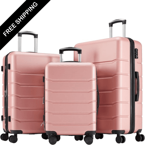 Luggage Spinner Wheels Lightweight Expandable Travel Hard Shell Suitcases with TSA Lock, 3-PCS Set (20/24/28 inch)