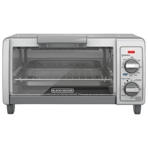 Open Box Black & Decker 4-Slice Air Fry Toaster Oven - 1.3 Cu. Ft./36.9L - Stainless Steel