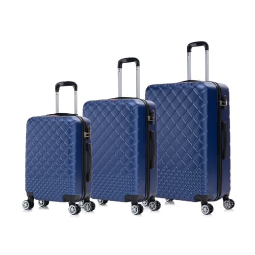 Swiss Traveller PADDRIX ABS Hardshell Lightweight Luggage Set with Dual Glide Tech Wheels System & Secure Combination Lock (20” / 24” / 28”) - Sapphire Blue