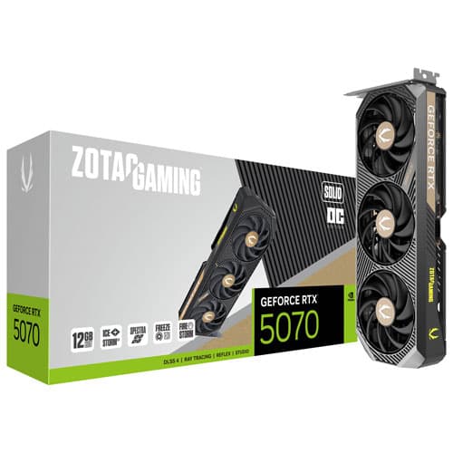 ZOTAC Gaming GeForce RTX 5070 Solid OC OpenGL 4.6 12GB GDDR7 Video Card
