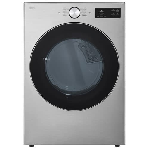 LG 7.4 Cu. Ft. Large Capacity Electric Turbo Steam Dryer with AI Sensor Dry(DLEX5800V) - Graphite Steel