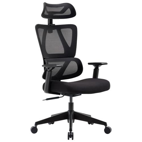 TygerClaw Premium Ergonomic High-Back Mesh Executive Chair - Black