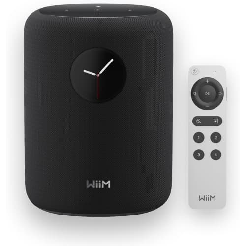 WiiM Sound Smart Speaker with 1.8-inch Touch Display, Hi-Res 24-bit/192 kHz, 100W Peak, Wi-Fi 6E/Bluetooth 5.3, Multi-Room Audio, Remote, Black