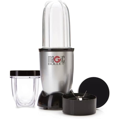 Magic Bullet Blender, 7 Piece Set, 200 Watt with Cross Blade, Silver