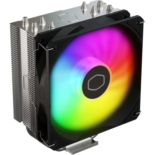 Cooler Master Hyper 212 Spectrum V3 CPU Air Cooler, ARGB Sync, 120mm PWM Fan, 4 Copper Direct Contact Heat Pipes, 152mm Tall, AMD Ryzen AM5/AM4, Intel LGA1700/1200(RR-S4NA-17PA-R1