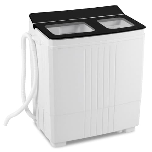 Costway Portable Washing Machine 20 lbs Compact Laundry Machine with 12 lbs Washer Blue & White