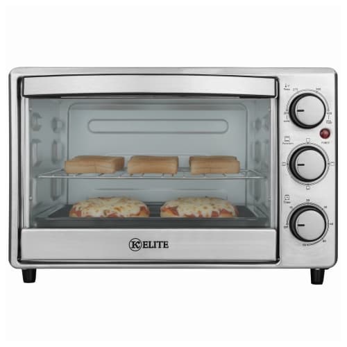 Kitchen Elite 6-Slice Compact Countertop Toaster Oven with Stainless Steel Tray