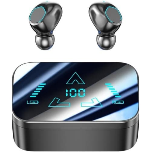 Wireless Bluetooth Earbuds in Ear Buds Light-Weight Headphones with Wireless Charging Case,Low Latency Mode - Black