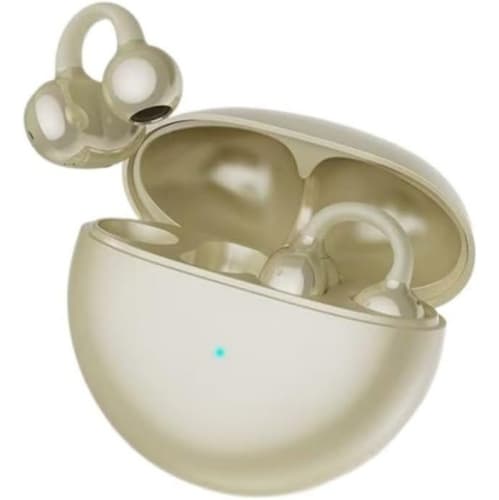 Wireless Bluetooth Earbuds,Noise Cancelling & Waterproof for Running, Gym - Open-Ear Comfort for Men and Women,Off-white