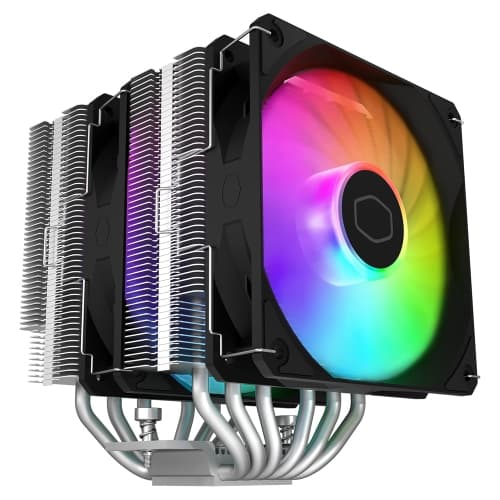 Cooler Master Hyper 620S Silver ARGB CPU Air Cooler – Dual Tower, 120mm PWM Fan, 6 Heatpipes