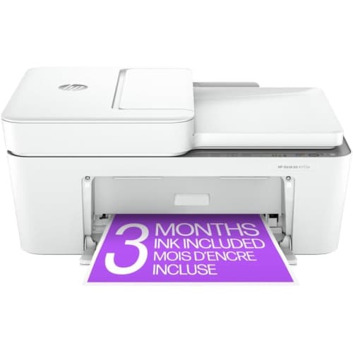 HP DeskJet 4255e Wireless All-in-One Colour Inkjet Printer, Scanner, Copier, Best for Home, 3 Months of Ink Included (588S6A)